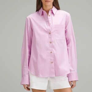 NWT Lululemon Cotton-Blend Poplin Button-Down Skirt